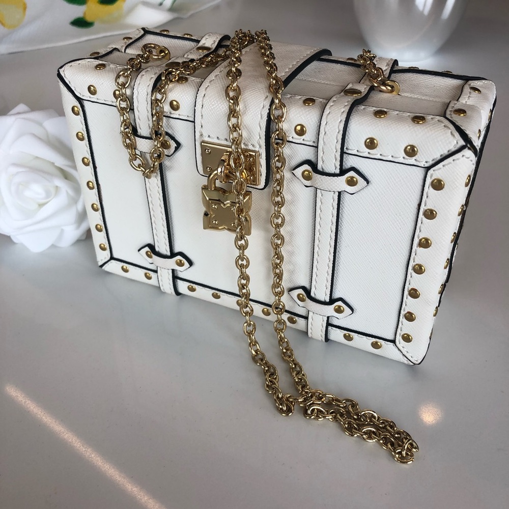 BCBGMAXAZRIA Studded Trunk Clutch